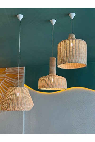 Maison Avf 3’lü Olympia Rattan Avize Set