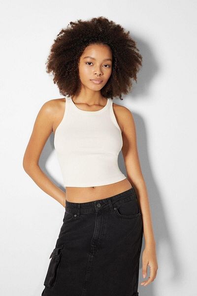 Tight Lady Tricou fără mâneci cu nervuri