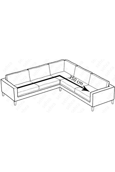 ARTUÇ Bürümcük L Corner Sofa Cover Without Skirt Length Elastic Standard
