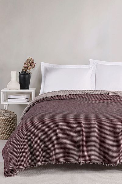 Eponj Home Burgundy Pike Cover Double Waffle