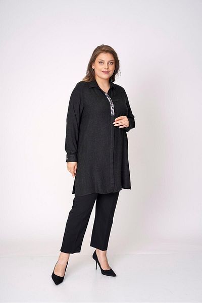 Eskişehir Mağazacılık Oversize Collar Garnish Tunic 61087-Bt