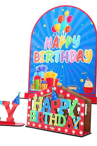 The Grade Activity Happy Birthday Party Set Birthday Party Set Birthday Background Birthday Ornaments