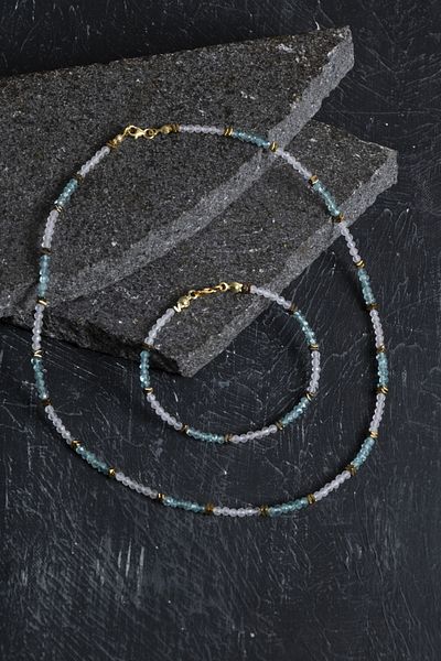 OSMANLI DOĞAL TAŞ Certified Apatite and Pink Quartz Natural Stone