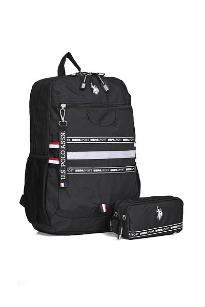 U.S. Polo Assn. Polo din SUA. Asn. plcan24198 - plcan24194 Set rucsac școală unisex + suport stilou