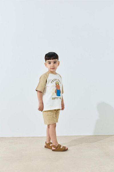 Tics Sand Beige Raglan Sleeve Set