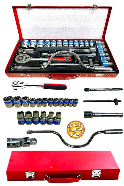 STANVOLT Professional Metal Boxed 24 Piece Socket Set