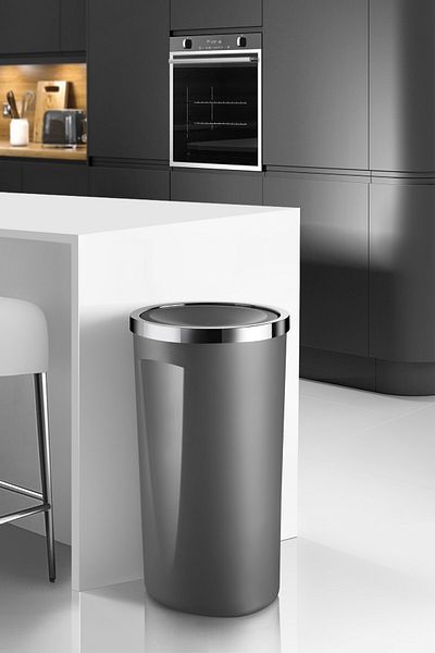 Prima Nova Lenox 35 Lt Περιστρεφόμενος Κάδος Μπάνιου Κουζίνας Γραφείου Γκρι