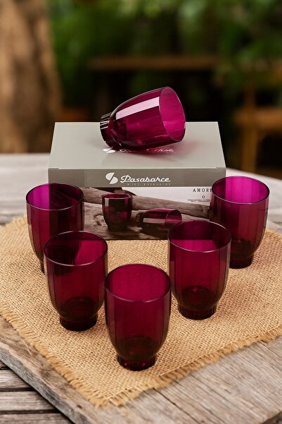 Paşabahçe 420702 Mor Amore In Color Su Bardağı 330 Cc 6 Lı