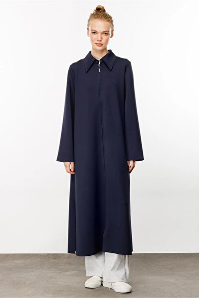 Micca Printemps Süet Doku Pelerin Detaylı Dalgıç Kumaş Baharlık KapTrench-Laci