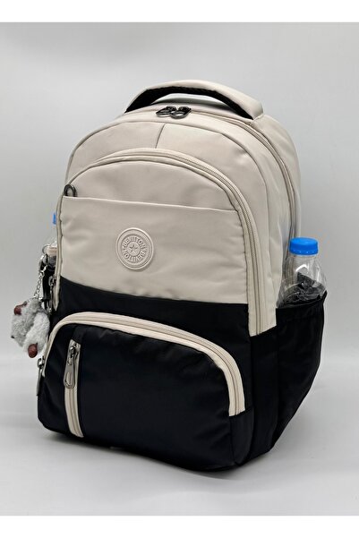 Bevitton Перший шкільний рюкзак, набір з 3 предметів, унісекс, дитячий шкільний рюкзак Bvt-8010, бежево-чорний