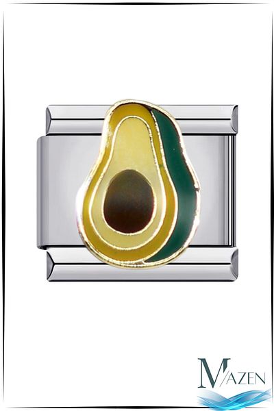 MAZEN 1 Piece Italian Bracelet Charm Avocado - Italian Bracelet Compatible Charm