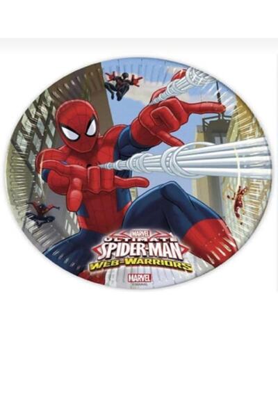 partyrüyası Spiderman Themed Paper Plate and Cup Party Set for 8 People