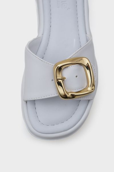 Capone Outfitters Γυναικείες παντόφλες Marget Wedge με μονό λουράκι με αγκράφα