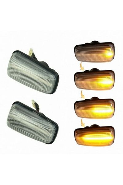 Peugeot Set de 2 semnalizatoare dinamice aripi Peugeot 106, 306, 406, 806, Expert, Partner - BTLL-327D