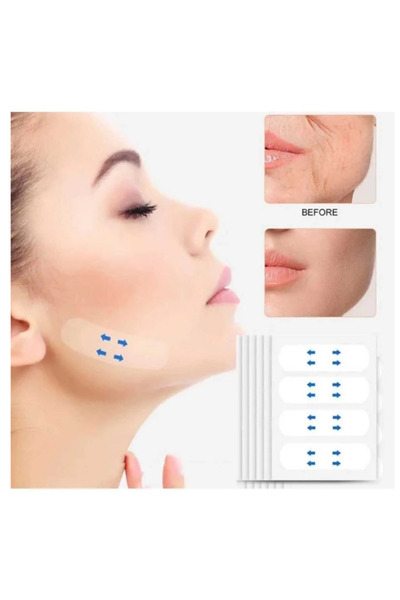 zizix 8li yüz germe bandı kaş germe boyun germe bandı botoks etkili çene germ...