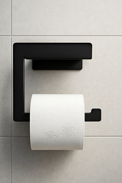 Lamizon Paslanmaz Çelik Wc Kağıtlık Tuvalet Kağıdı Askısı Siyah