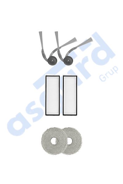 Asgard Grup Roborock Q Revo L Compatible 2 Side Brushes 2 Filters 2 Mops