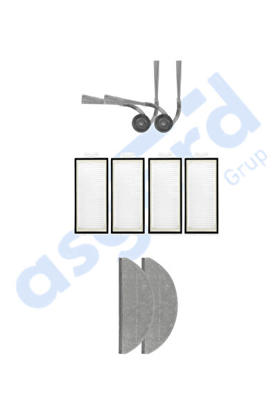 Asgard Grup Compatibil cu ROBOROCK S8 PRO/S8 PRO+ 2 perii laterale 4 filtre 2...