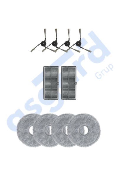 Asgard Grup Dreame X40 Master-X40 Ultra-L40 Ultra Compatible 4 Side Brushes 2 Filters 4 Mops