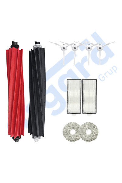 Asgard Grup Roborock Q Revo Master compatibil 1 perie principală 4 perii laterale 2 filtre 2 mopuri