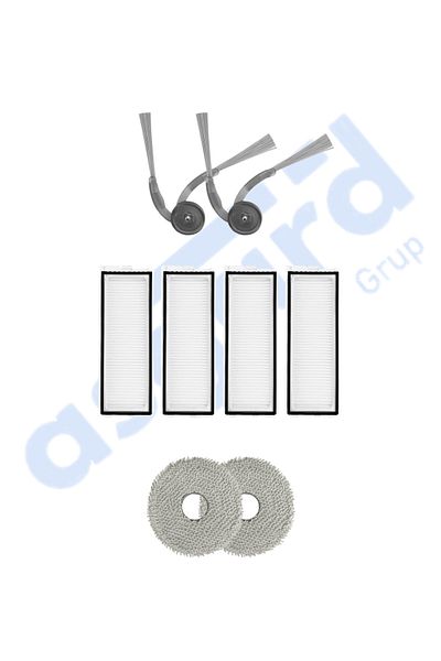 Asgard Grup Roborock Q Revo L Compatible 2 Side Brushes 4 Filters 2 Mops