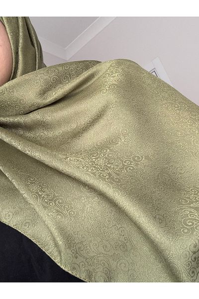 Lavena scarfs Şal Jacquard cu model floral din seria Papatya - verde