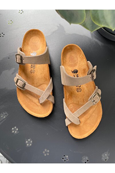 Land of Cork Anatomical Natural Cork Sole Genuine Leather Flip Flops