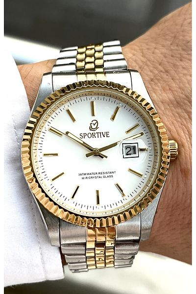 Sportive Brand Steel Men's Watch That Can Be Used in the Pool and Sea with Bracelet Gift