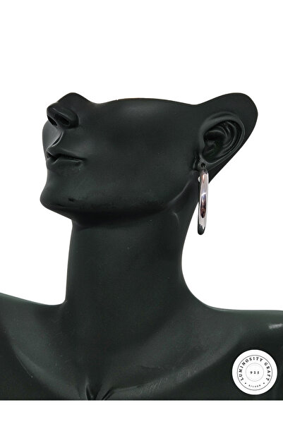 Luminosity Graft 925 Ayar Gümüş Halka Küpe – Klasik & Modern Tarz, Günlük Kullanım İçin