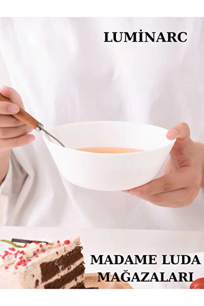 Luminarc Arcopal Zelie (BEYAZ) 24 Parça 6 Kişilik Yemek Takımı.(SERVİS-YEMEK-PASTA-ÇORBA)Madame Luda.