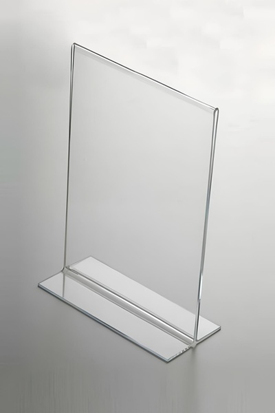 Bestekran 10,5x15 Cm A6 T-tipi Dikey Pleksi Şeffaf Föylük Menü Broşür Etiket Fotoğraflık Albüm Stand (10 ADET)