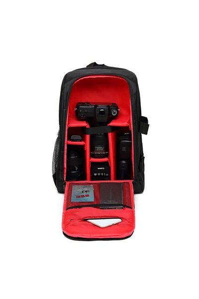 Generic Large Capacity Waterproof And Shockproof Backpack With Adjustable Soft Cushion Camera Bag