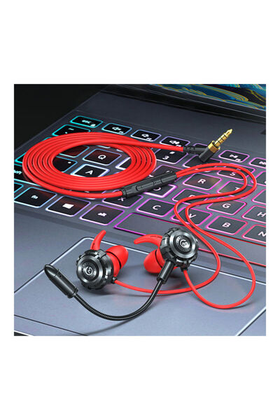 Generic G500 Gaming Earphones With Mic Red