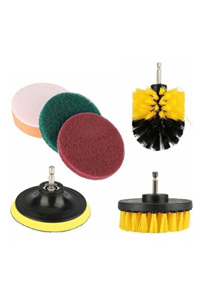 Generic مجموعة أدوات تنظيف ملحقة بفرشاة المثقاب مكونة من 6 قطع