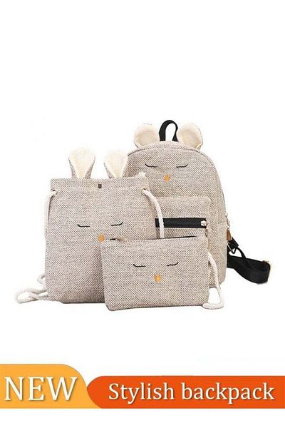 Generic 3 Piece Zipper Closure Backpack Set