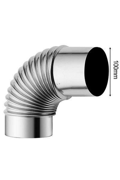 Vibra Tite 100mm Stove Flue Flue Pipe Elbow 50-100mm Rain Cap Pipes Chimney Liner Flue Gas Heater Stove Firepla
