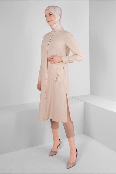Alvina POCKET CHAIN DETAIL BUTTONED TUNIC 43669