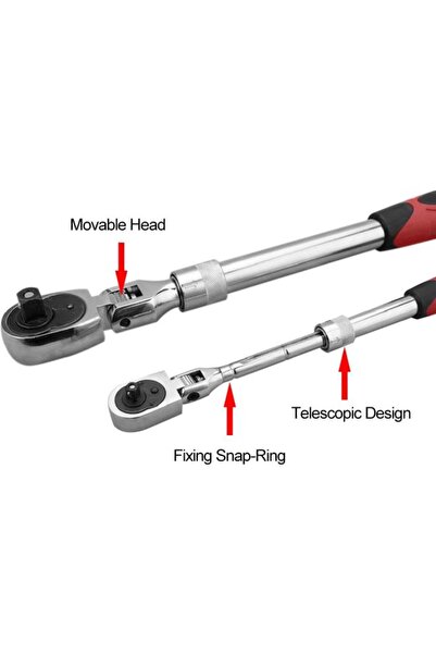 Generic مفتاح ربط صغير جديد 2 في 1 بمقبس مزدوج ومفتاح ربط سريع ومفك براغي سداسي عزم الدوران