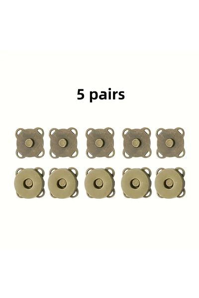 Choice 14mm Bronze 5/8sets Square Magnetic Snap Fasteners Clasps Button Handbag Purse Wallet Craft Bags Par