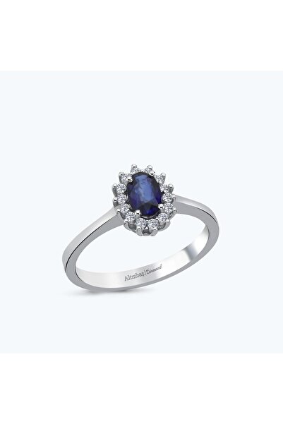 Altınbaş Pırlanta Safir Oval Yüzük