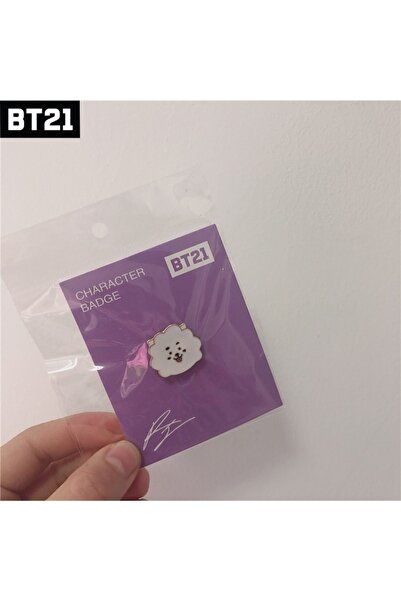 Choice3 2.5-3CM RJ Kawaii Bt21 Cooky Tata Broh Badge Fans Collect NEW Alloy P...