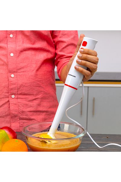 Olsenmark Hand Blender With Stainless Steel Blade, Low Noise, 2 Speed Control, Ideal For Smoothies