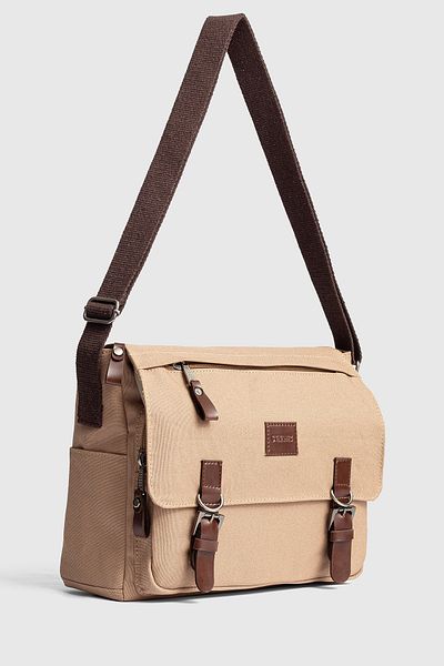 By Hakan Gk72 Canvas Messenger Bag Shoulder Bag School Bag with Laptop Compartment Kum