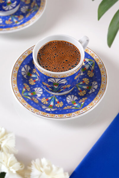 Güral Porselen طقم فناجين قهوة سيديف لـ 6 أشخاص Sf12ckt084557