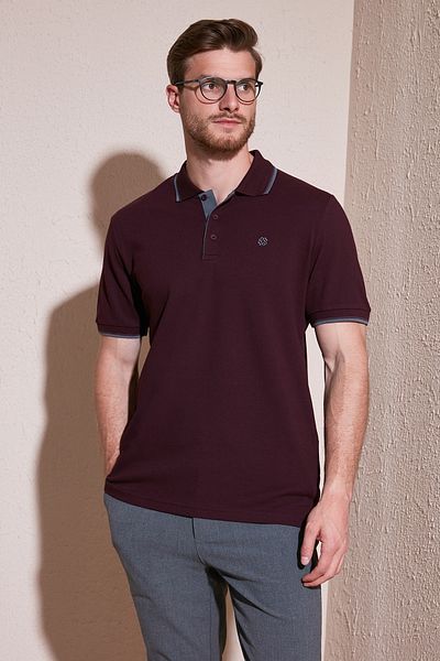 Buratti Tricou cu guler polo, 100% bumbac, cu nasturi, cu croiala normala, pentru barbati 5902118
