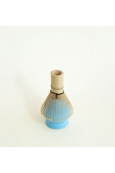 Beige & Stone Ceramic Bright Blue Matcha Whisk Holder