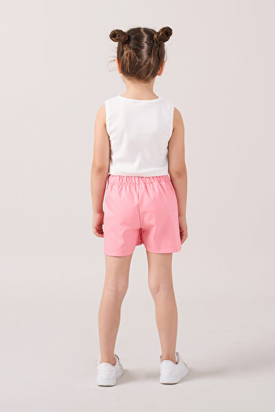 Minipodyum Kız Çocuk Nakış Detaylı Şort Etek