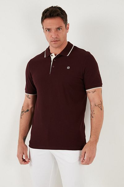 Buratti Cotton Slim Fit Stripe Detailed Buttoned Polo Collar 5'Li Package t Shirt Men t Shirt 5902118S5
