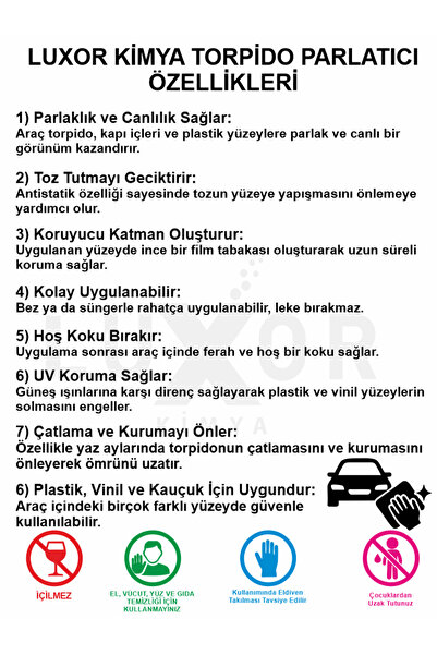 Luxor Kimya Kimya Slikonlu Torpido Parlatıcı 1 Lt