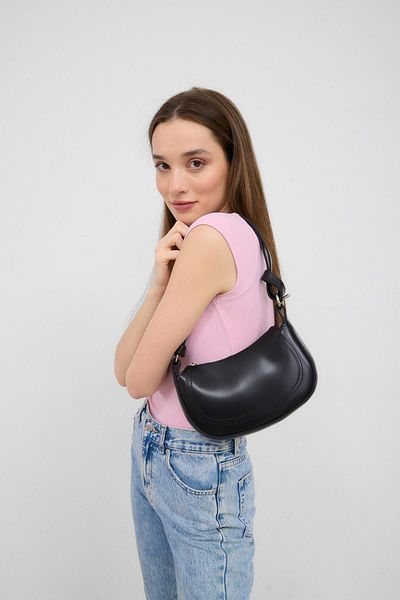Shule Bags Τσάντα Gior Baguette Μαύρη